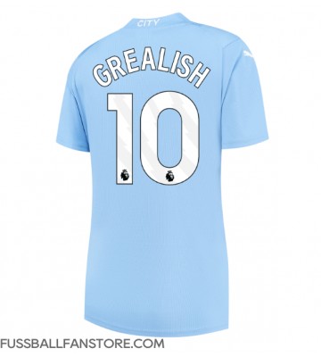 Manchester City Jack Grealish #10 Replik Heimtrikot Damen 2023-24 Kurzarm